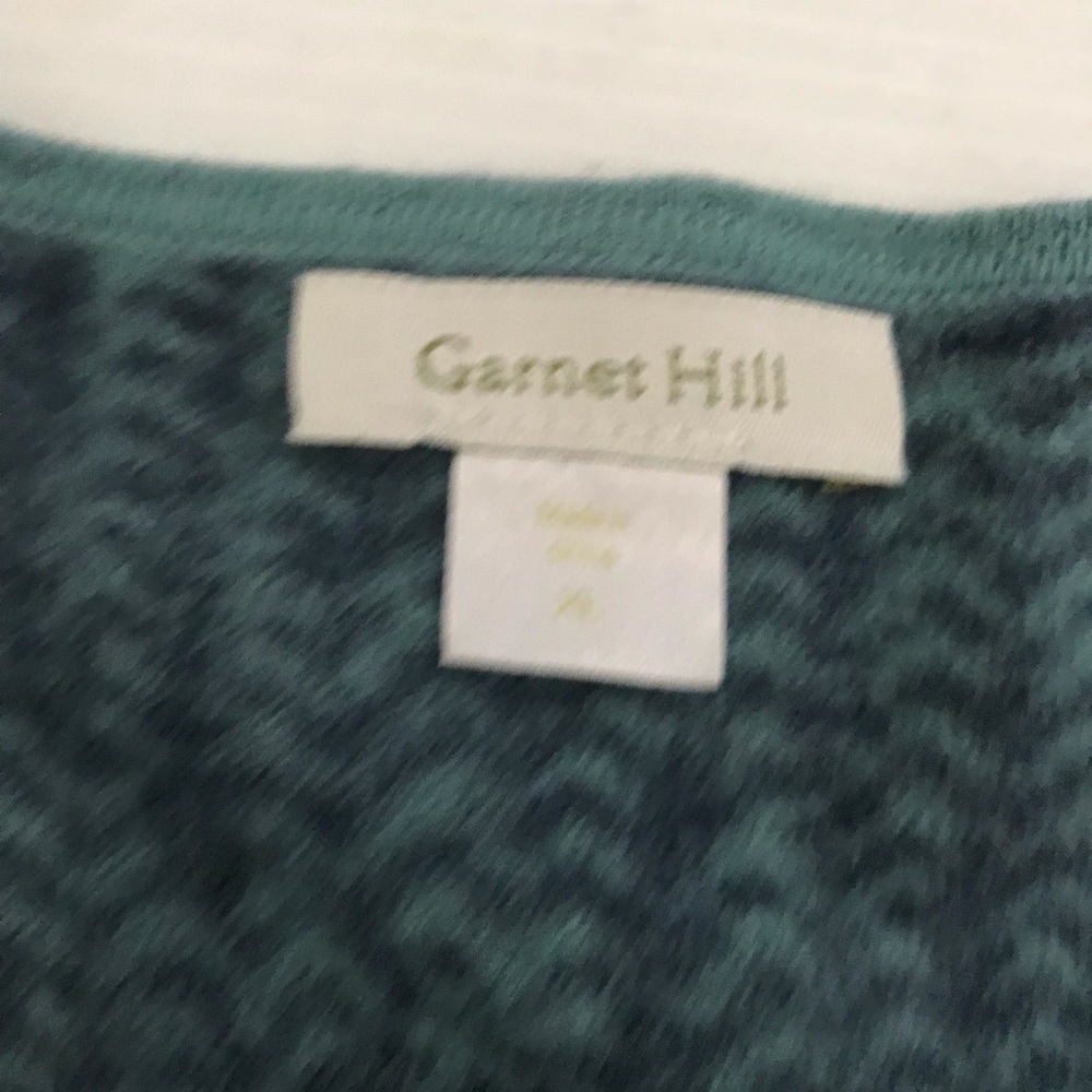 Garnet Hill Merino Wool Teal Women's Crop Sweater - Size XL - Picture 5 of 6